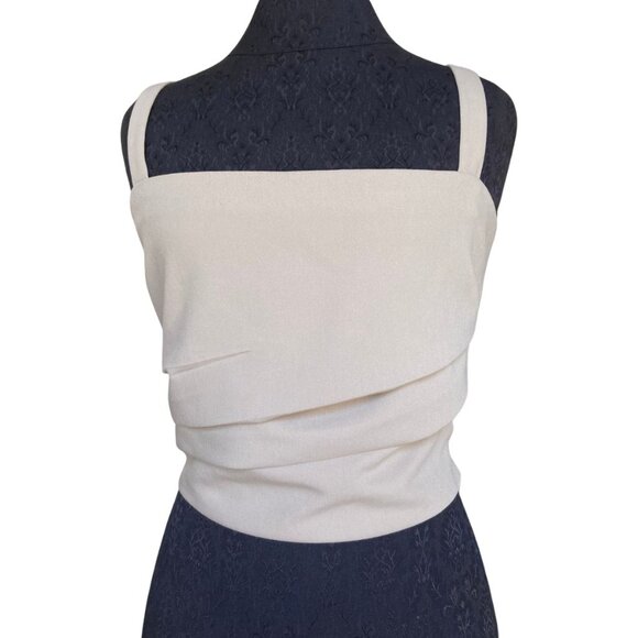 Abercrombie and Fitch Tailored Squareneck Crop Top Women's Large - Picture 1 of 6